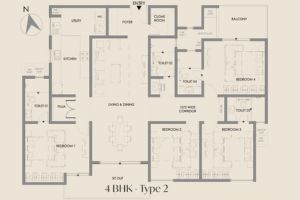 Suraksha Whispering Waves 4bhk floor plan